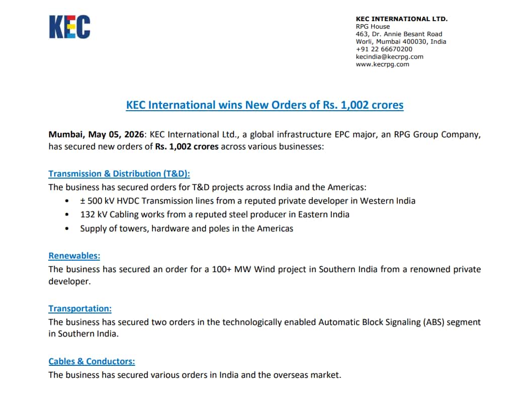 KEC intl Order