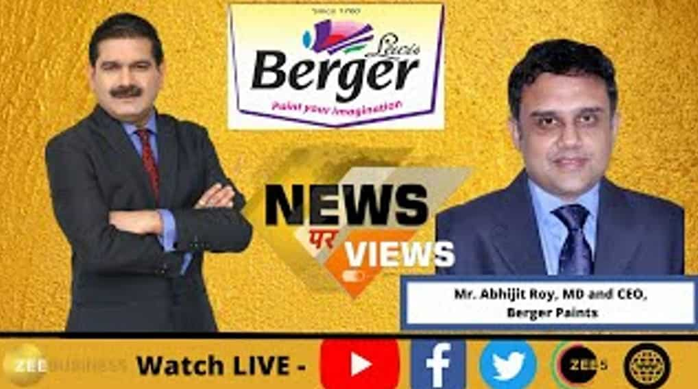 News Par Views Berger Paints Md Ceo Abhijit Roy In Conversation With