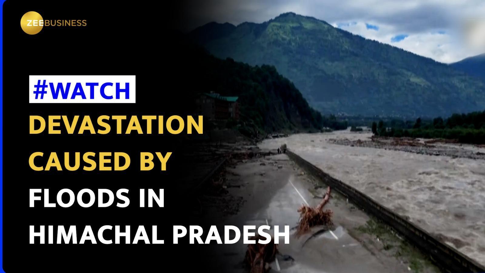 Himachal Floods 2023 Drone Footage Shows Devastation Caused By Floods