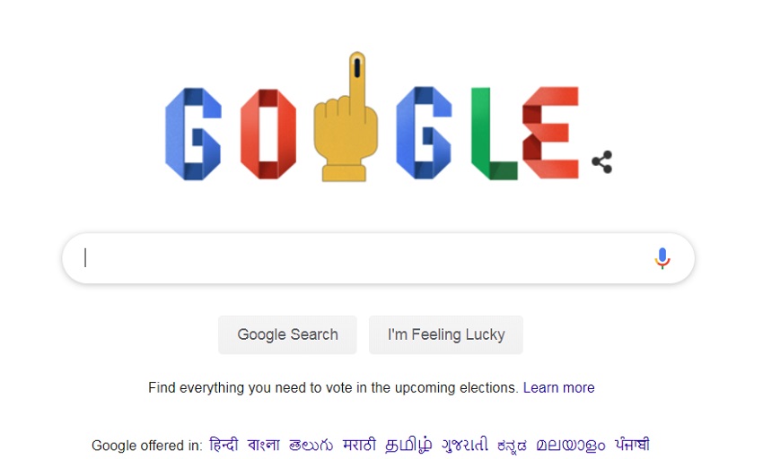 लोकसभा चुनाव 2019 : वोटिंग के लिए जागरूक करने के लिए Google ने बनाया यह शानदार Doodle