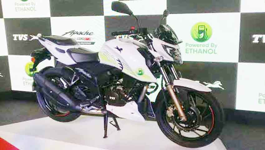 इथेनॉल से चलने वाली देश की पहली मोटरसाइकिल लॉन्च, TVS मोटर ने किया पेश