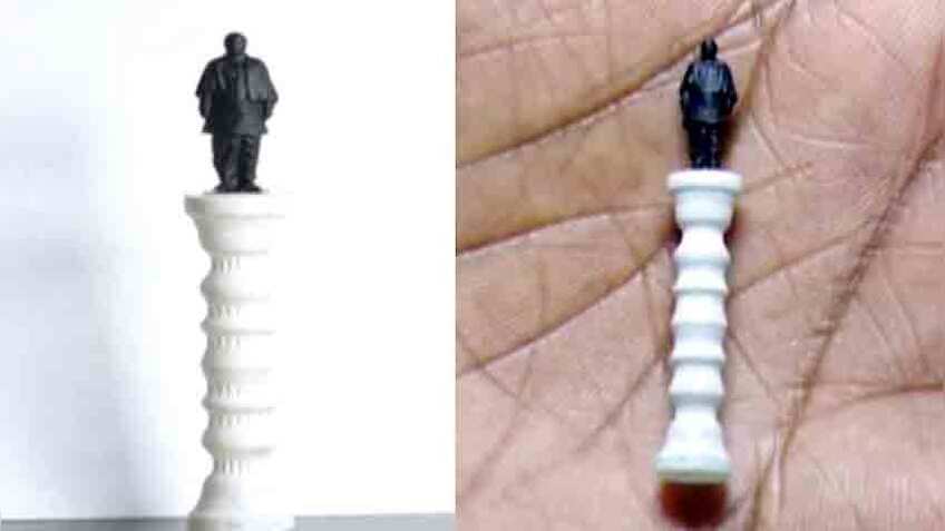 Statue of Unity की सबसे छोटी मूर्ति, सिर्फ 13mm है ऊंचाई, वजन 1 ग्राम से भी कम