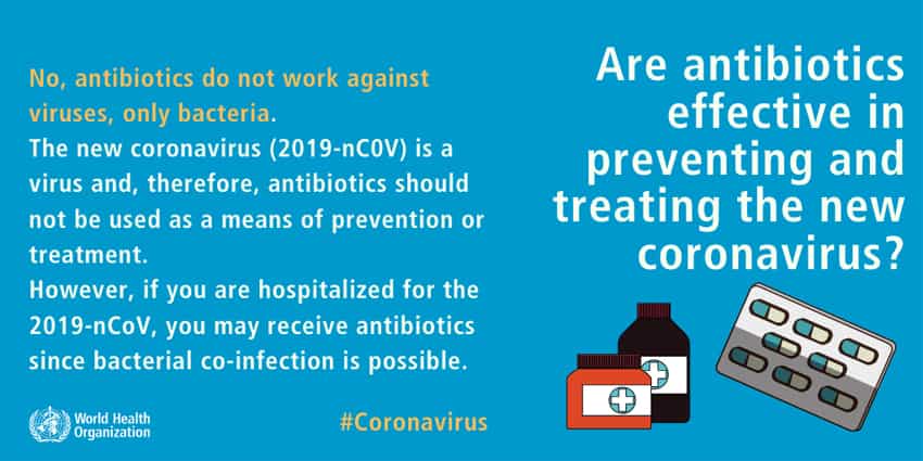 एंटीबायोटिक कोरोना वायरस को रोकने या इलाज में असरदार हैं?