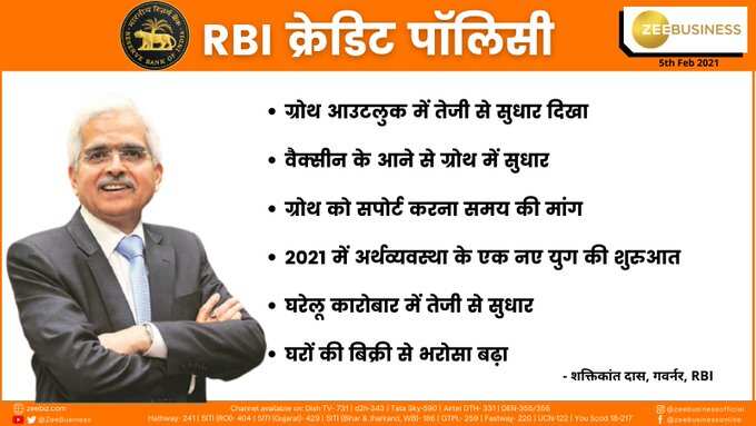 क्रेडिट पॉलिसी में RBI गवर्नर