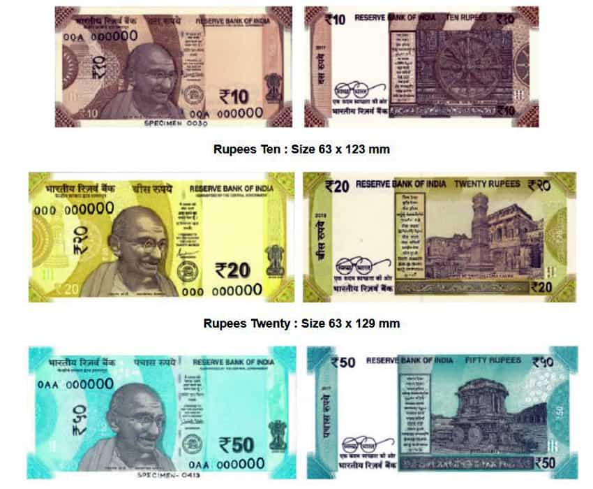 1 रुपये को छोड़ हर नोट पर गांधी की तस्वीर 