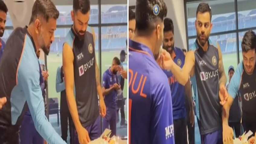 धमाकेदार जीत के बाद शानदार अंदाज में मनाया गया विराट कोहली का बर्थडे, धोनी ने बढ़ाई ड्रेसिंग रूम की रौनक