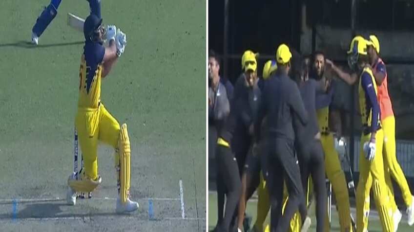 VIDEO : 1 गेंद पर चाहिए थे 5 रन और शाहरुख खान ने छक्का जड़ तमिलनाडु को बनाया चैंपियन, खुशी से झूम उठे खिलाड़ी