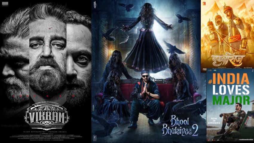 Box Office Report: 'विक्रम' की धुआंधार कमाई जारी, 'भूल भुलैया 2' भी 200 करोड़ की ओर, जानें बाकी फिल्मों का हाल