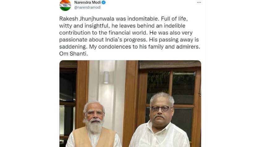प्रधान मंत्री नरेंद्र मोदी ने व्यक्त किया शोक 