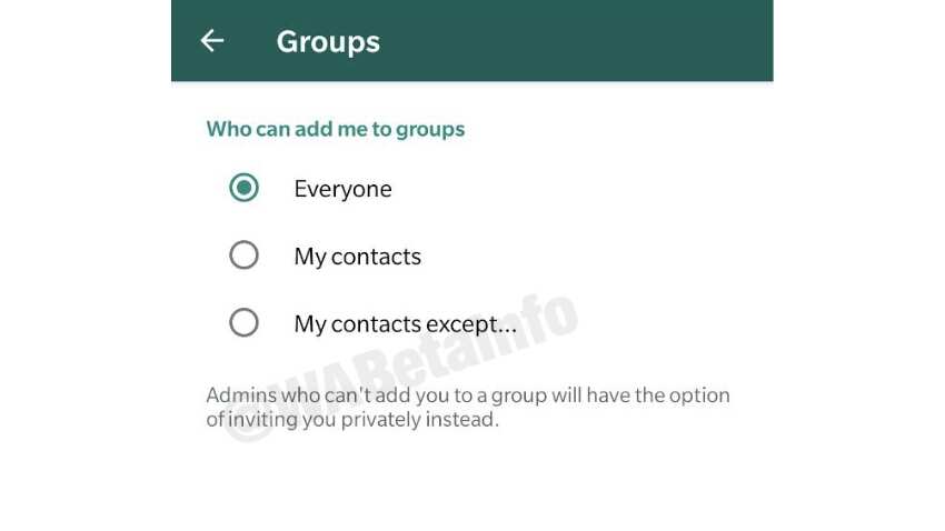 Group Privacy Settings