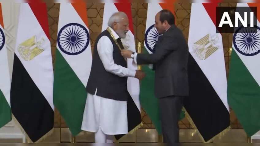 PM Modi Egypt Visit: मिस्र के सर्वोच्च सम्मान 'ऑर्डर ऑफ द नाइल' से PM मोदी सम्मानित, कई द्विपक्षीय समझौतों ज्ञापन पर किए हस्ताक्षर 