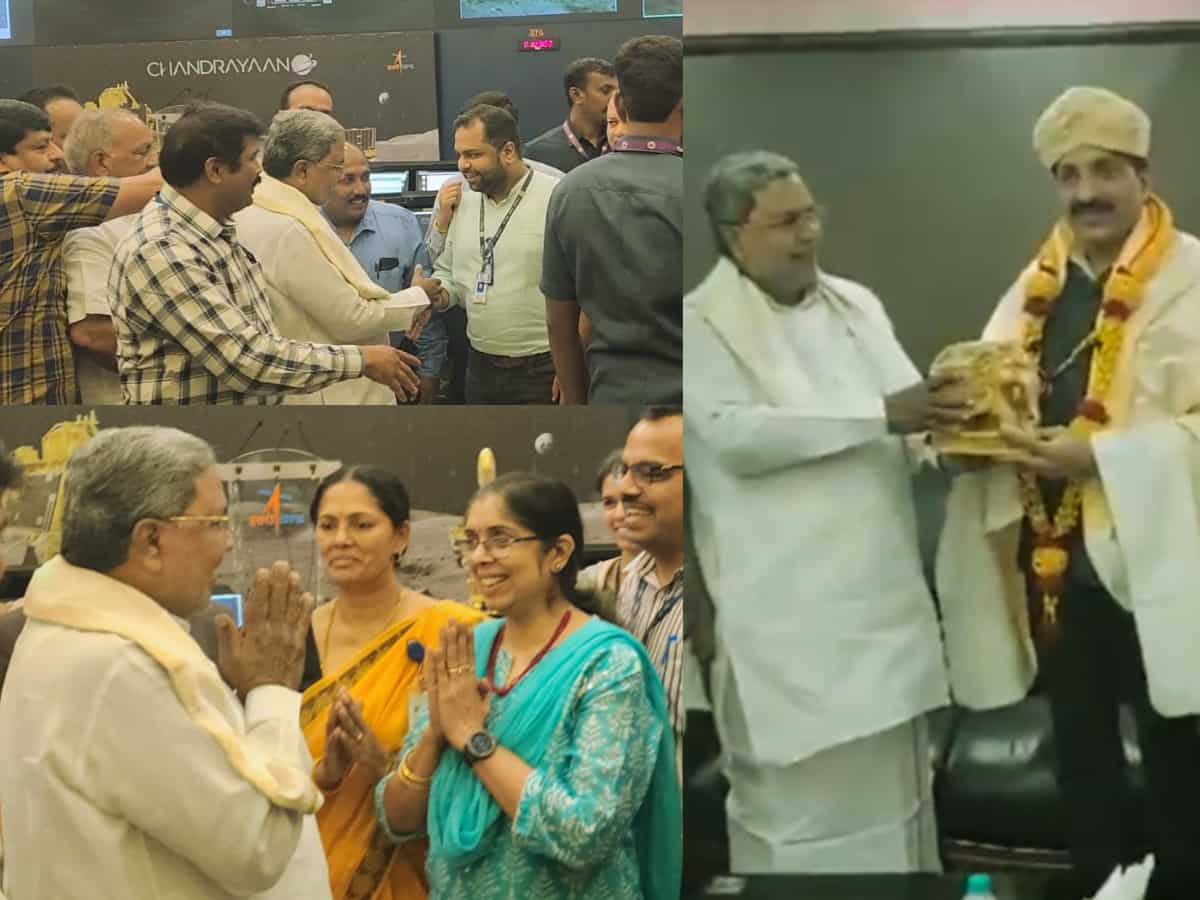 Chandrayaan-3: ISRO के वैज्ञानिकों से मिले कर्नाटक के सीएम सिद्धारमैया, इस अंदाज में दी इसरो प्रमुख को बधाई!