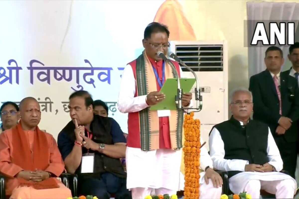 BJP नेता विष्णु देव साय ने छत्तीसगढ़ के मुख्यमंत्री पद की शपथ ली, मोदी सहित कई मंत्री हुए शामिल