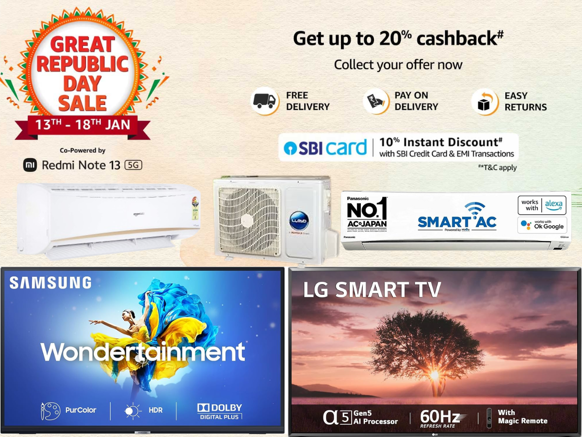 Amazon Republic Day Sale 2024 प्राइम मेंबर्स के लिए आज से हुई लाइव, Smart TV से लेकर AC तक पर शानदार ऑफर्स