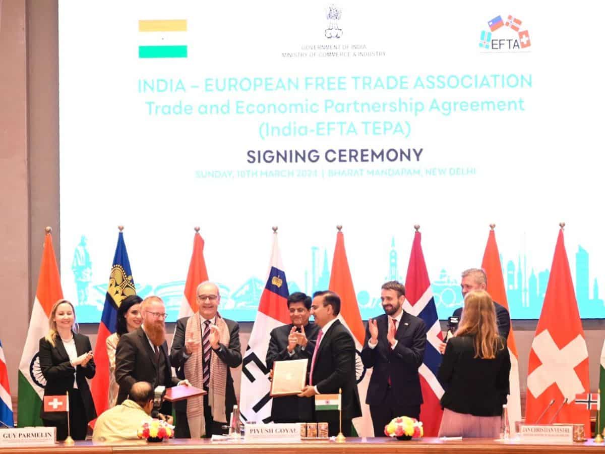 Free Trade Agreement: भारत, EFTA ने मुक्त व्यापार समझौते पर हस्ताक्षर किए, जानिए क्या होगा फायदा