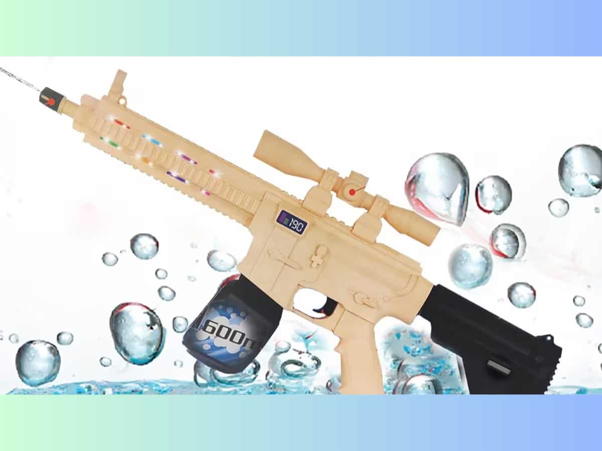 BITONA High Pressure pichkari for Playing Holi and Pool Fun Automatic Water Gun Big Size for Age Over 5 Years with Lights (600 ML)