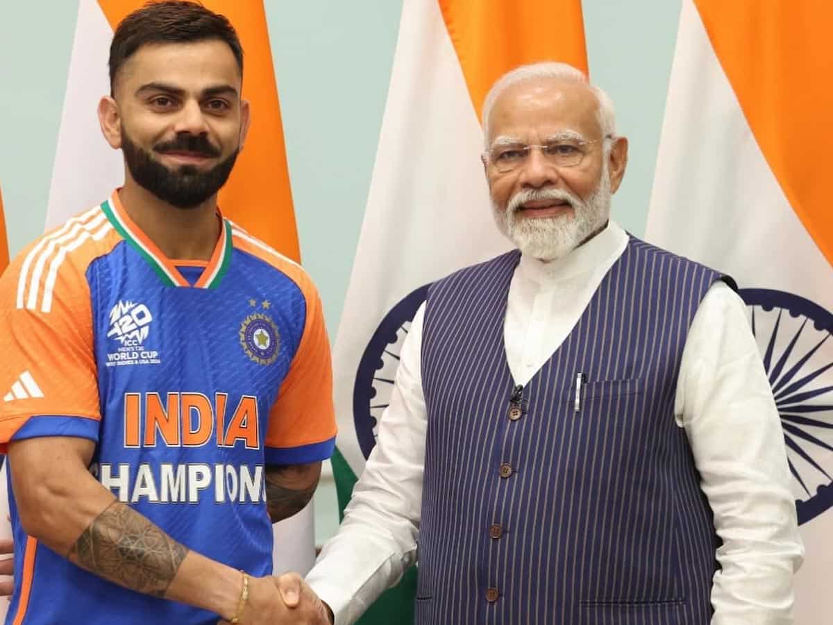 टीम इंडिया की जर्सी में लिखा चैंपियन