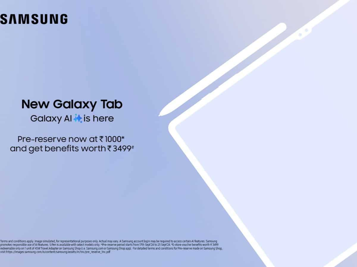 Samsung Galaxy Tab S10: लॉन्च से पहले सैमसंग ने दी गुड न्यूज, कस्टमर्स को प्री-बुकिंग में मिलेगा तगड़ा डिस्काउंट