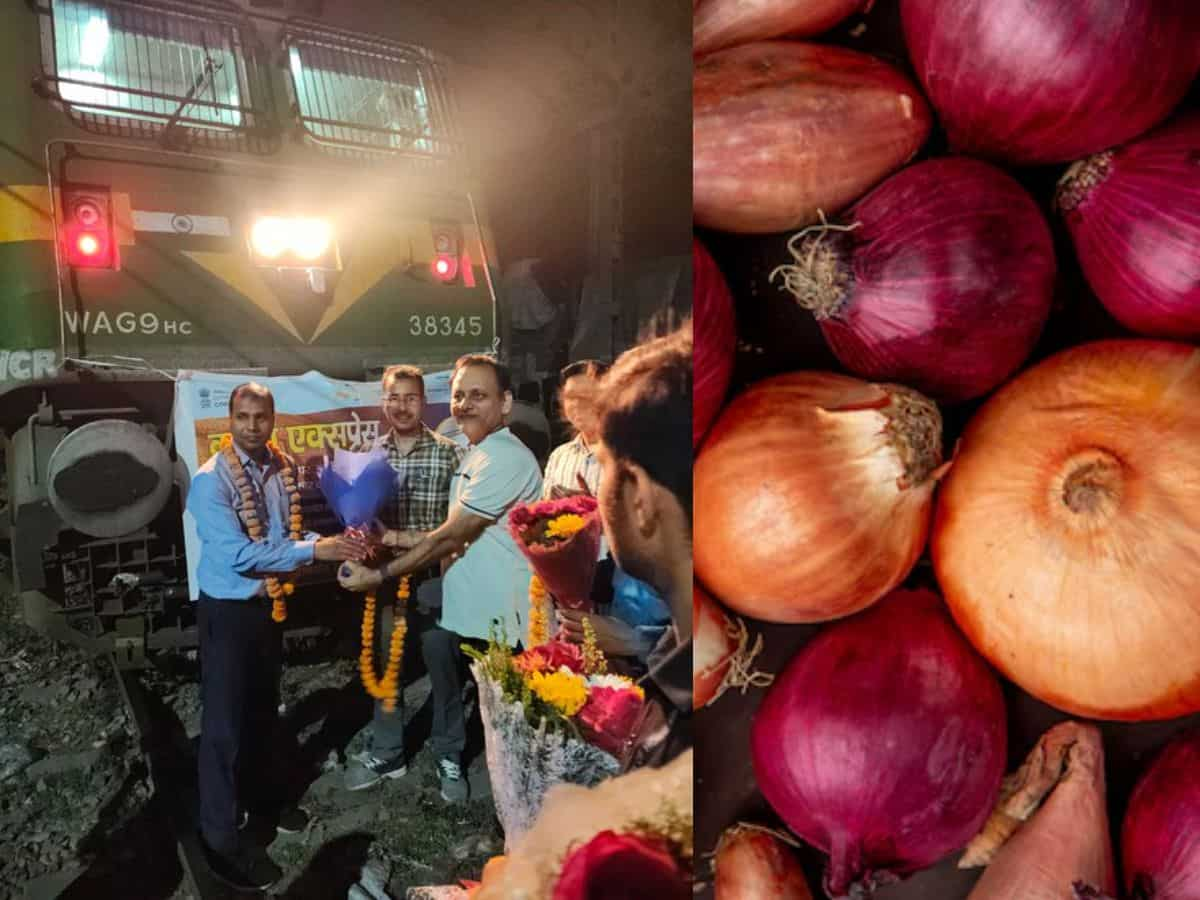 Onion Prices: प्याज से भरे 42 डिब्बों को लेकर ‘कांदा एक्सप्रेस’ दिल्ली पहुंची, थोक बाजारों में ऑक्शन करेगी सरकार