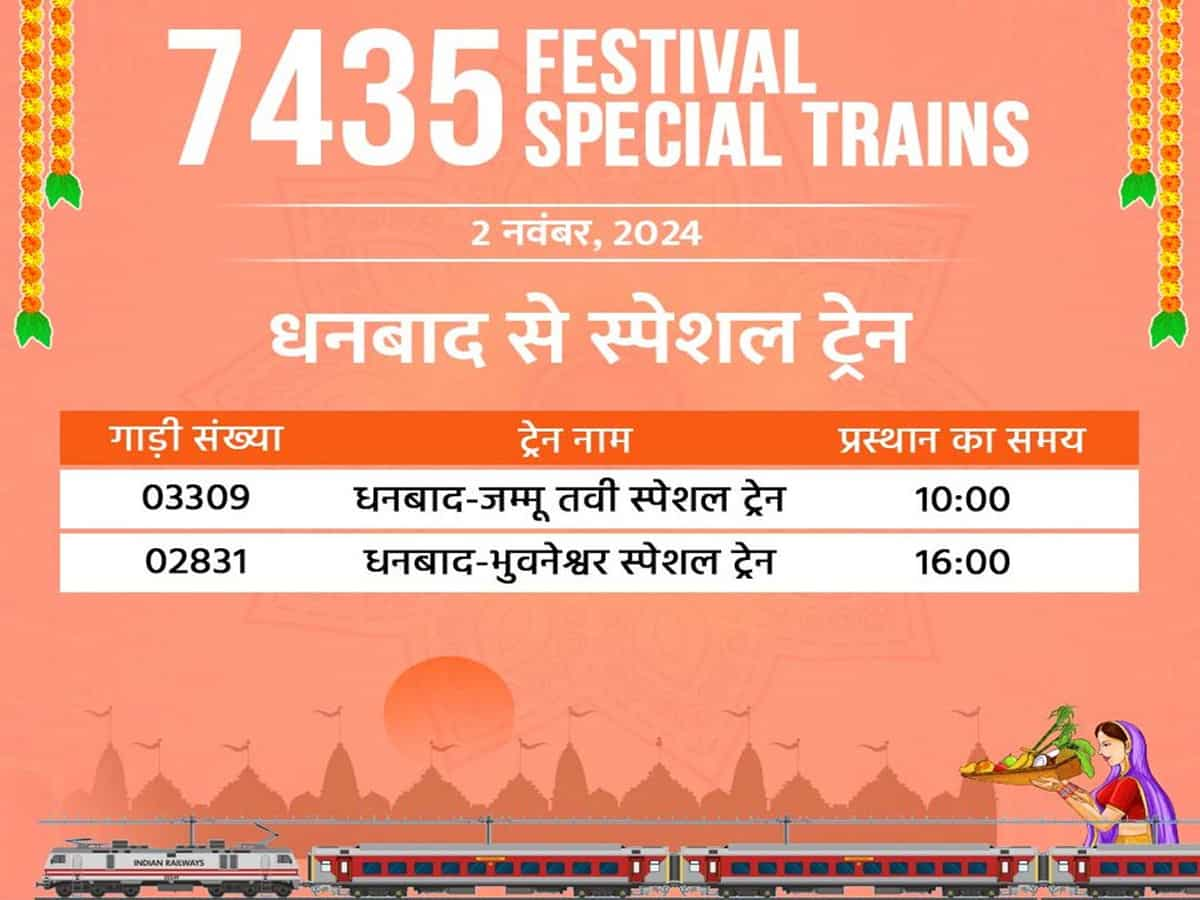 chhath puja festival special trains by railway