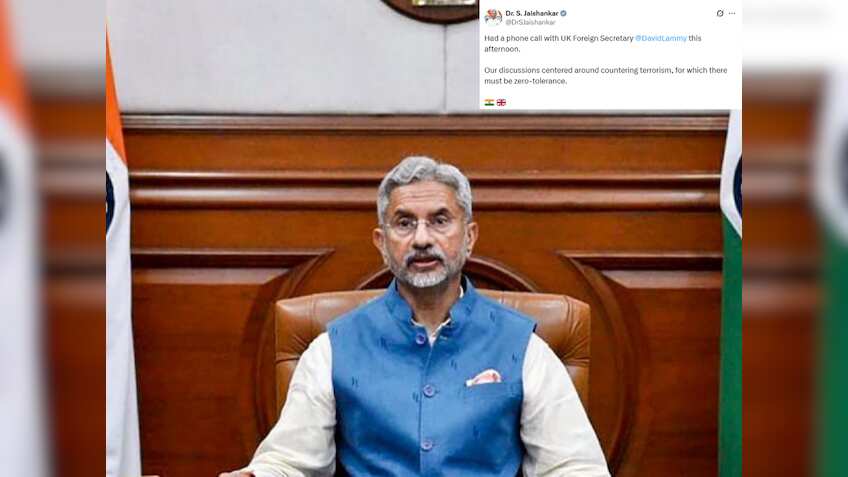 भारत-पाक तनाव के बीच जयशंकर और UK विदेश सचिव की आतंकवाद पर चर्चा, 'Operation Sindoor' का जिक्र
