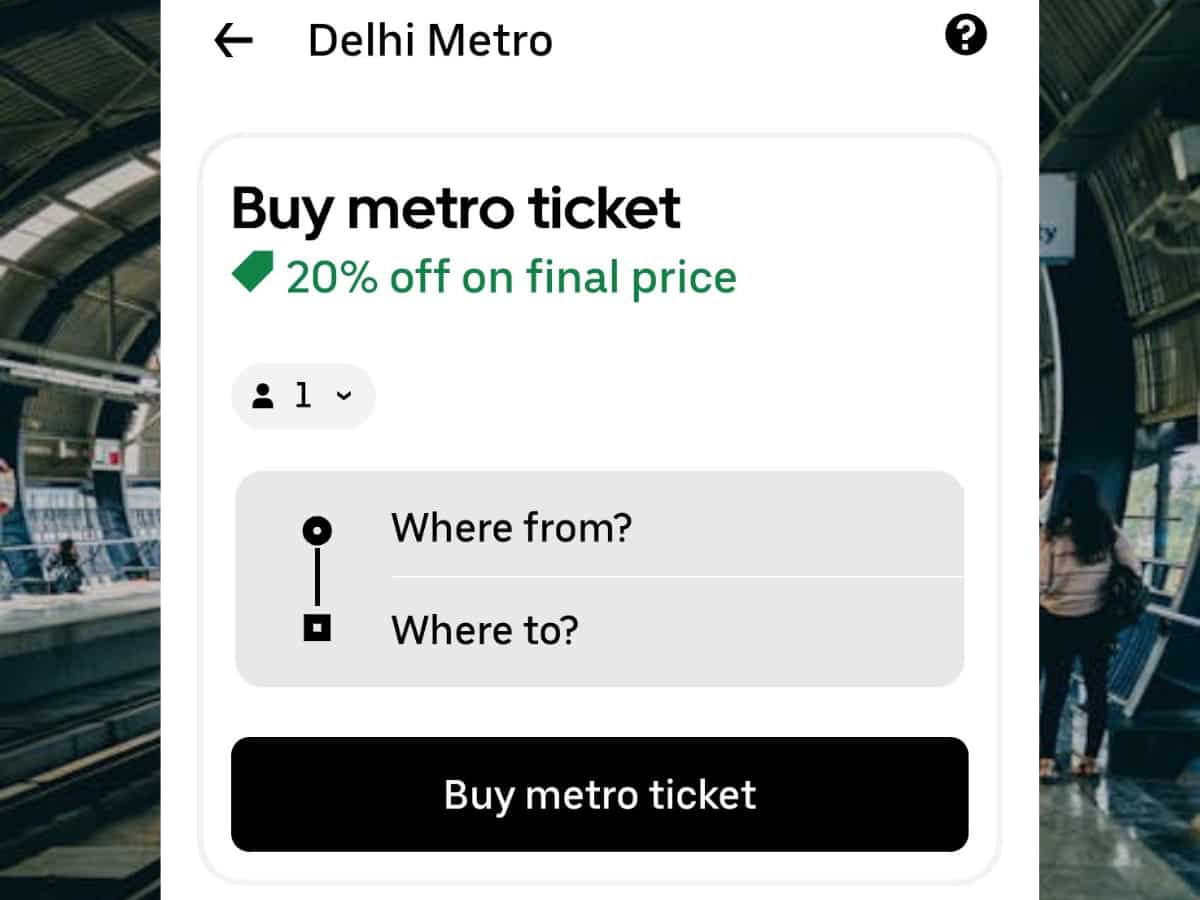 उबर पर भी मेट्रो टिकट