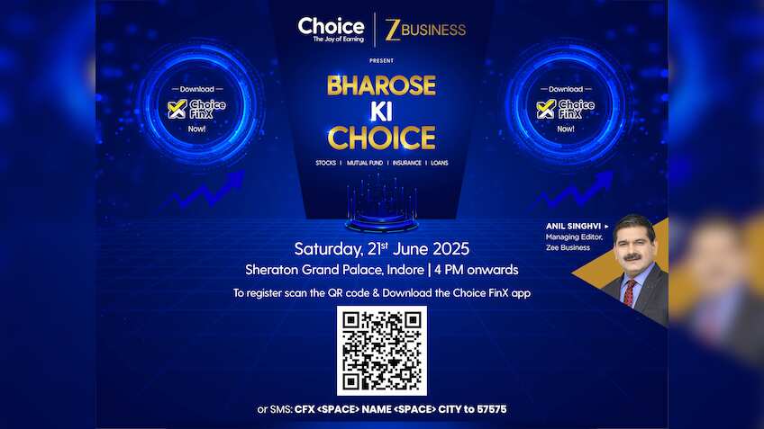 इंदौर बनेगा फाइनेंशियल प्लानिंग का पावरहाउस: Zee Business और Choice के 'Bharose Ki Choice' मंच पर दिग्गज देंगे वेल्थ क्रिएशन का गुरुमंत्र