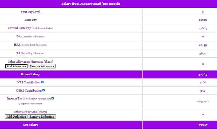 8th CPC Salary Calculator