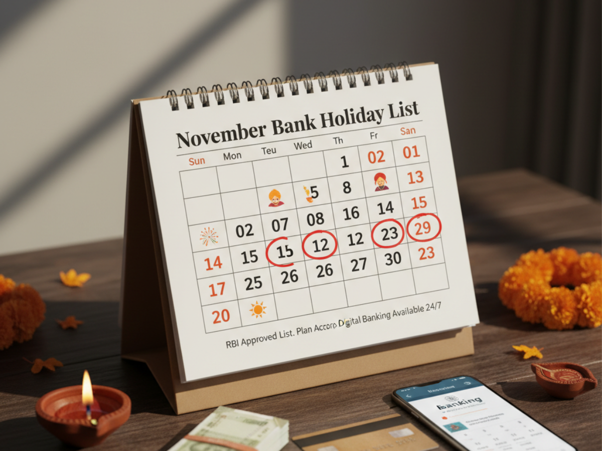 November bank holiday list: नवंबर में कितने दिन बैंक रहेंगे बंद? कहीं अटक न जाए जरूरी काम, अभी देखें छुट्टियों की पूरी लिस्ट और निपटा लें काम