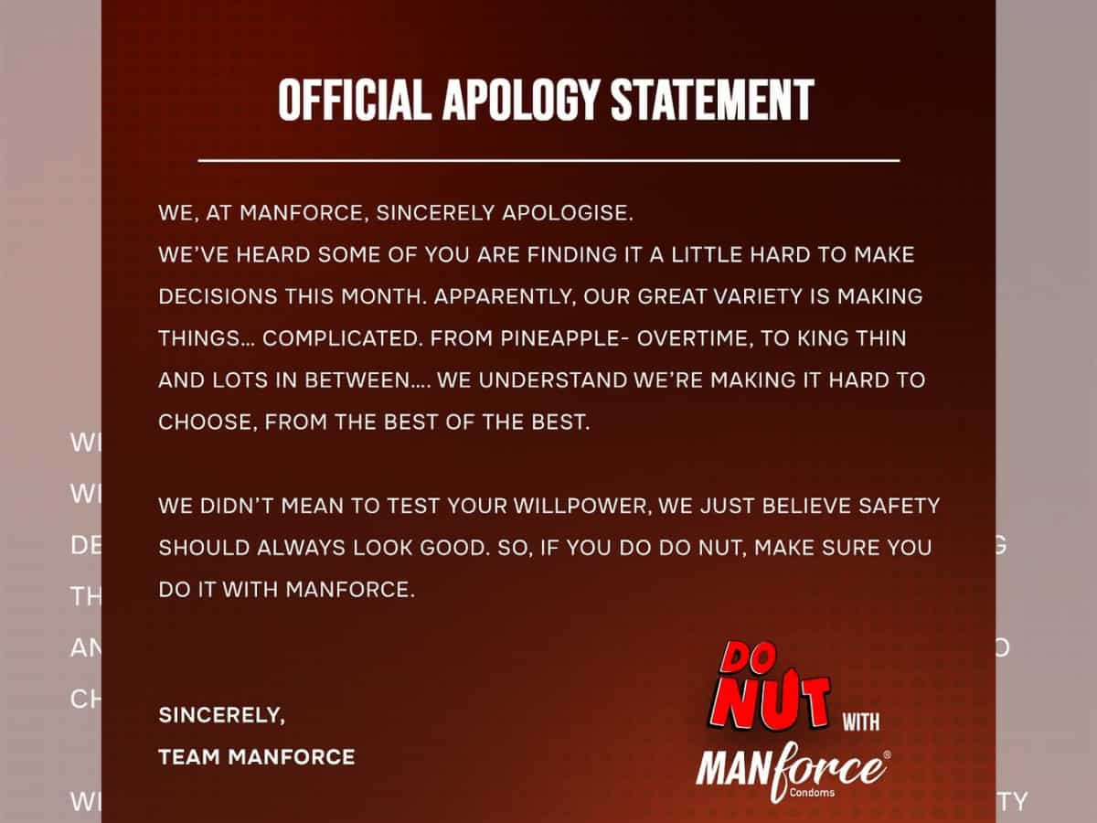Manforce की नॉटी माफी