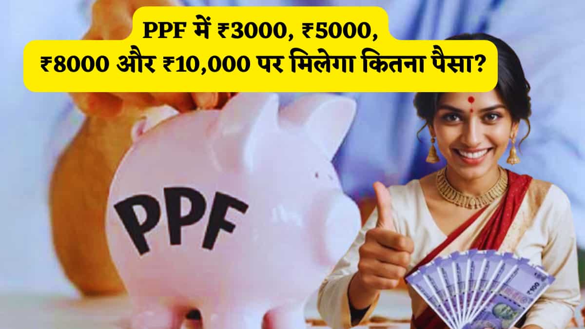 PPF Calculation: ₹3000, ₹5000,₹8000 और ₹10,000 के निवेश का कितना होगा पैसा? जानें 15 साल बाद किस रकम पर मिलेगा कितना रिटर्न,समझें कैलकुलेशन