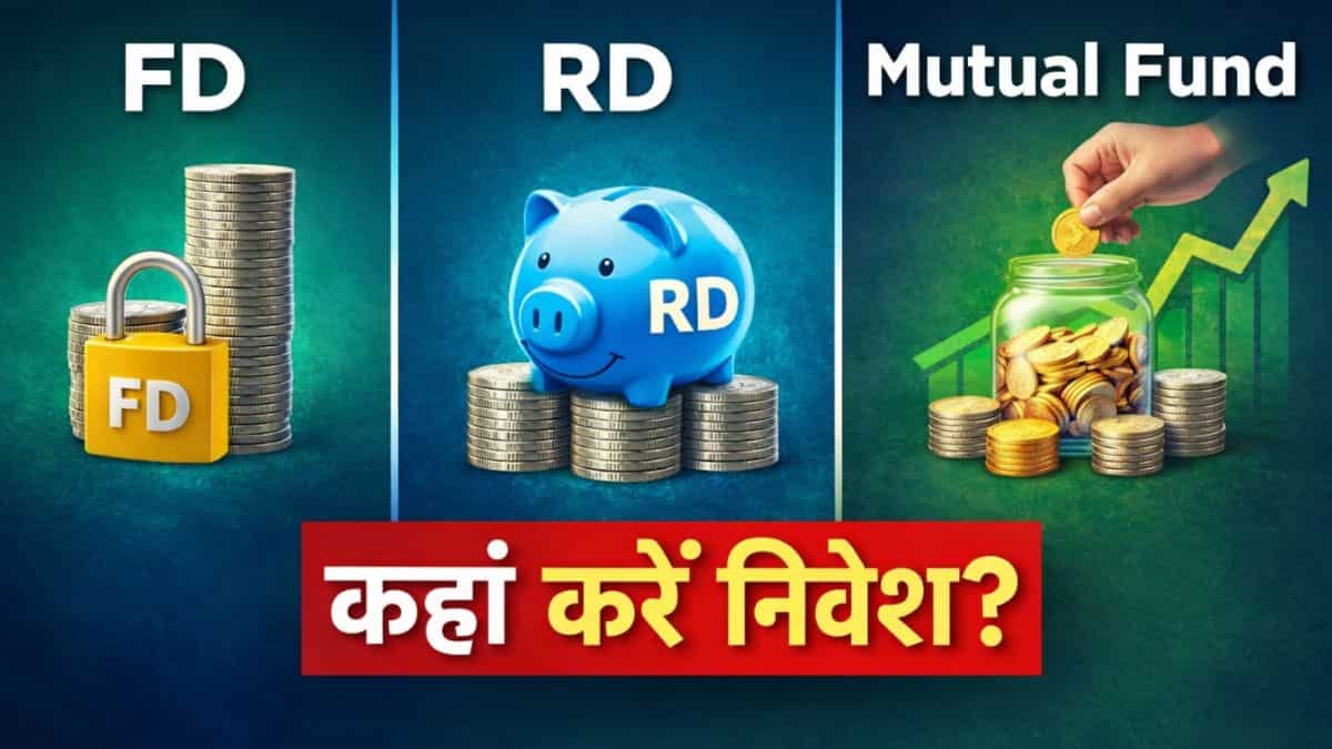 FD vs RD vs Mutual Fund: आपके लिए कौन सा निवेश है बेस्ट? सेफ्टी से लेकल हाई रिटर्न तक कहां मिलेगा कितना फायदा? यहां है जवाब
