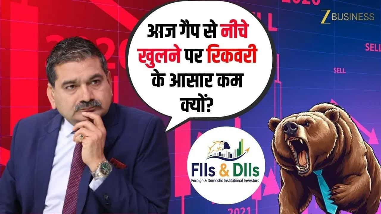 Gap Down ओपनिंग का दबाव, FII बिकवाली से रिकवरी मुश्किल!