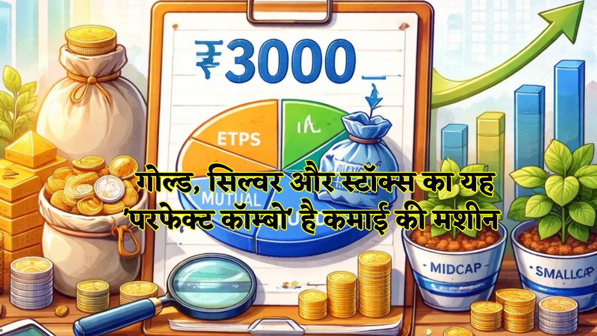 ₹3000 SIP Magic: हर महीने बचाएं केवल ₹3000 और खड़ा कर दें बड़ा फंड! गोल्ड, सिल्वर और स्टॉक्स का यह 'परफेक्ट कॉम्बो' है कमाई की मशीन