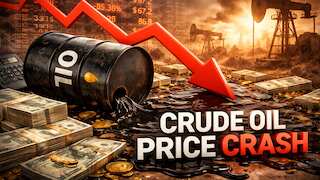 Crude Oil Crash: देर रात कच्चा तेल हुआ क्रैश, 16% की भारी गिरावट, ब्रेंट क्रूड का भाव पहुंचा $80 के नीचे, जानिए 3 बड़ी वजहें