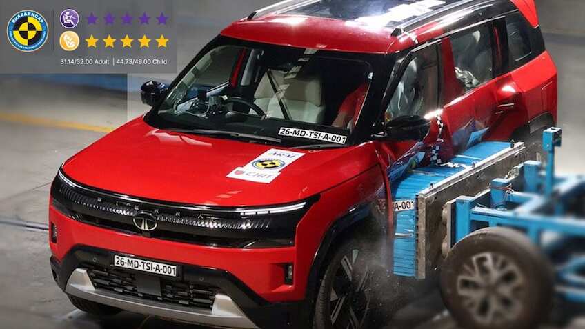 टाटा सिएरा ने फिर मनवाया अपना 'लोहा', भारत NCAP क्रैश टेस्ट में मिली 5-स्टार सेफ्टी रेटिंग, जानें सुरक्षा का पूरा स्कोर कार्ड