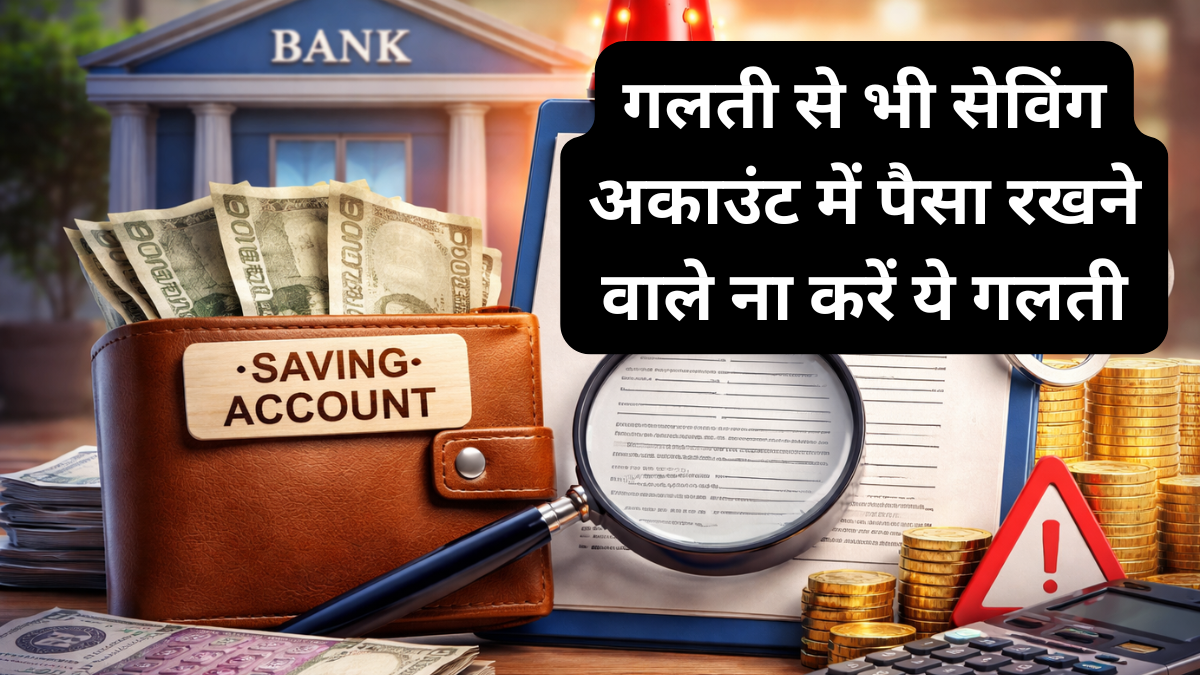 गलती से भी सेविंग अकाउंट में पैसा रखने वाले ना करें ये गलती,वरना एक भूल और आ जाएगा इनकम टैक्स का नोटिस, जानें रूल और बचने का तरीका