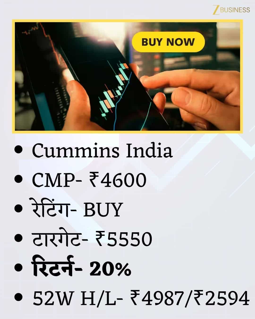 Cummins India Share Price Target