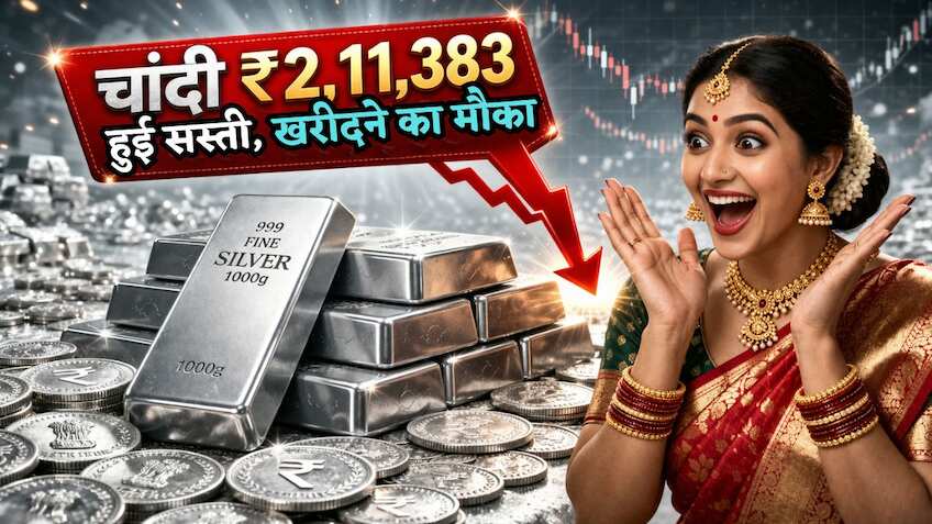 Silver खरीदने का 'गोल्डन चांस'! इससे अच्छा मौका नहीं मिलेगा, महज 2 महीनों में ₹2 लाख से ज्यादा सस्ती हुई चांदी
