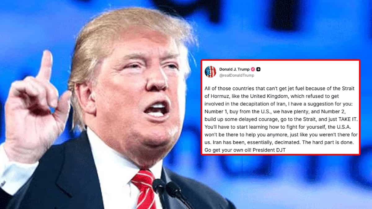 Donald Trump का ब्रिटेन पर हमला! बोले- 'या हमसे तेल लो, या हिम्मत दिखाओ और खुद होर्मुज जाकर अपना हिस्सा छीन लो'