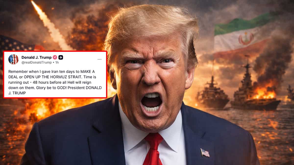 डोनाल्ड ट्रंप का ईरान को अल्टीमेटम, कहा- '10 दिन का दिया था वक्त, अब बस 48 घंटे बाकी, होर्मुज नहीं खोला तो कहर बरसेगा'