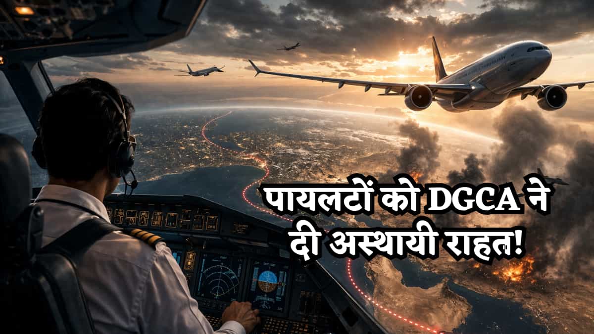 पायलटों को DGCA ने दी अस्थायी राहत! फ्लाइट ड्यूटी का टाइम बढ़ा, 30 अप्रैल 2026 तक लागू रहेंगे नए नियम!