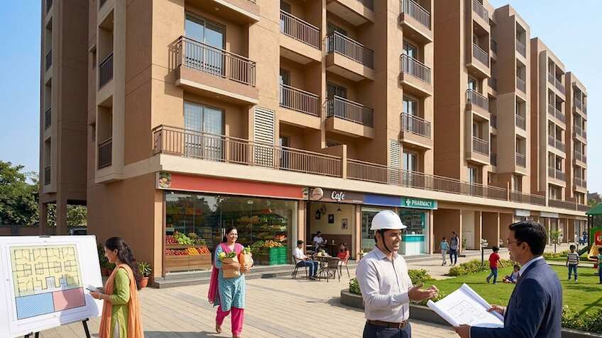 सस्ते घरों में भी बनेंगी दुकानें, बिल्डर्स को 10% कमर्शियल स्पेस बनाने की छूट, नए इनकम टैक्स रूल में मिली राहत