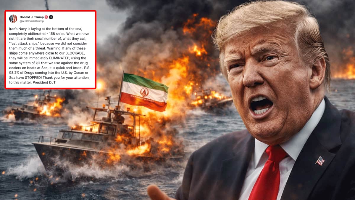 डोनाल्ड ट्रंप का बड़ा बयान: 'ईरान के 158 जहाज हमने डुबो दिए', अब फास्ट अटैक शिप्स को दी खत्म करने की खुली चेतावनी