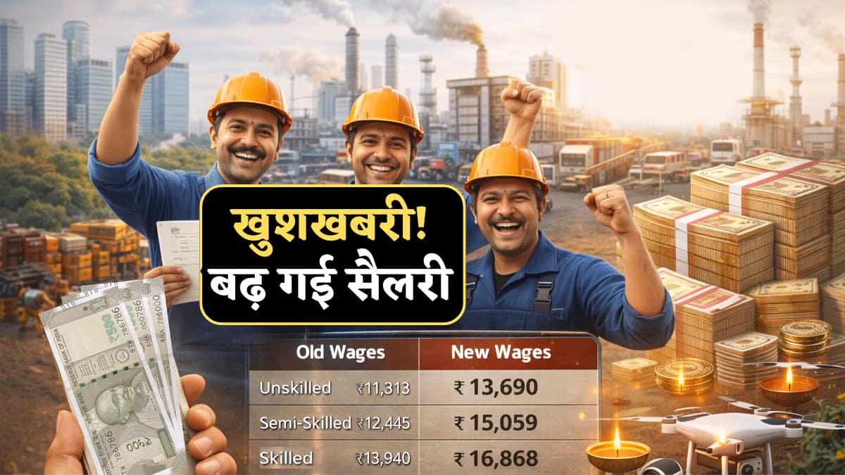 नोएडा-गाजियाबाद में श्रमिकों की बल्ले-बल्ले! सैलरी में ₹3000 तक की भारी बढ़ोतरी, जानें कब से लागू होंगी नई दरें!