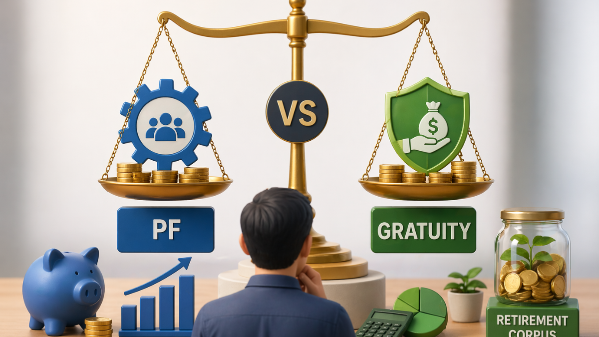 PF vs Gratuity: ₹10 लाख सालाना सैलरी वाले को रिटायरमेंट पर कौन देगा ज्यादा पैसा? 20 साल बाद असली कैलकुलेशन चौंका देगा