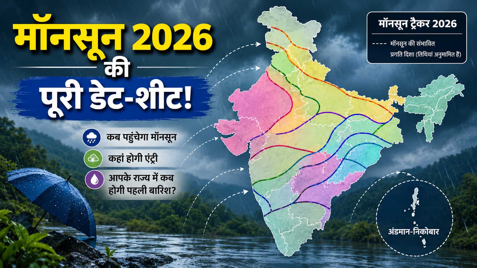 कन्फर्म- 4 दिन पहले आ रहा है मॉनसून! शनिवार को अंडमान-निकोबार पहुंचेगा; जानिए आपके राज्य में कब होगी पहली बारिश