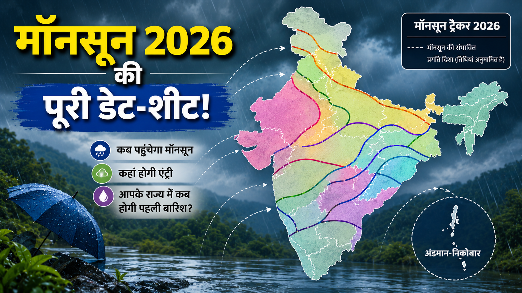 कन्फर्म- 4 दिन पहले आ रहा है मॉनसून! शनिवार को अंडमान-निकोबार पहुंचेगा; जानिए आपके राज्य में कब होगी पहली बारिश