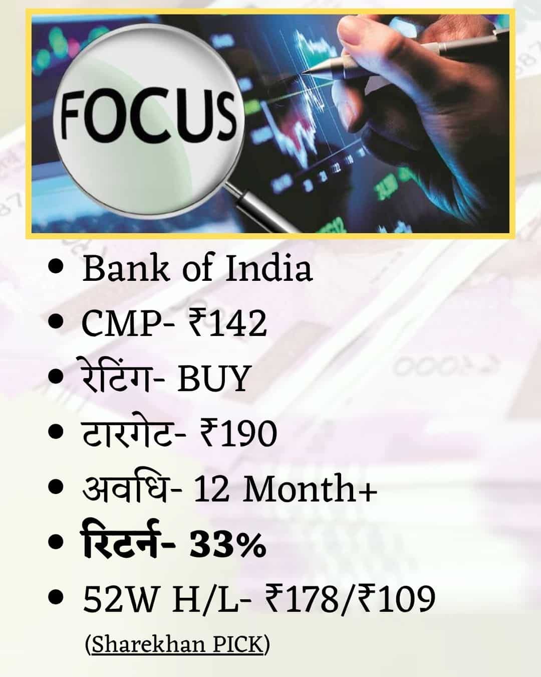 Bank of India Share Price Target