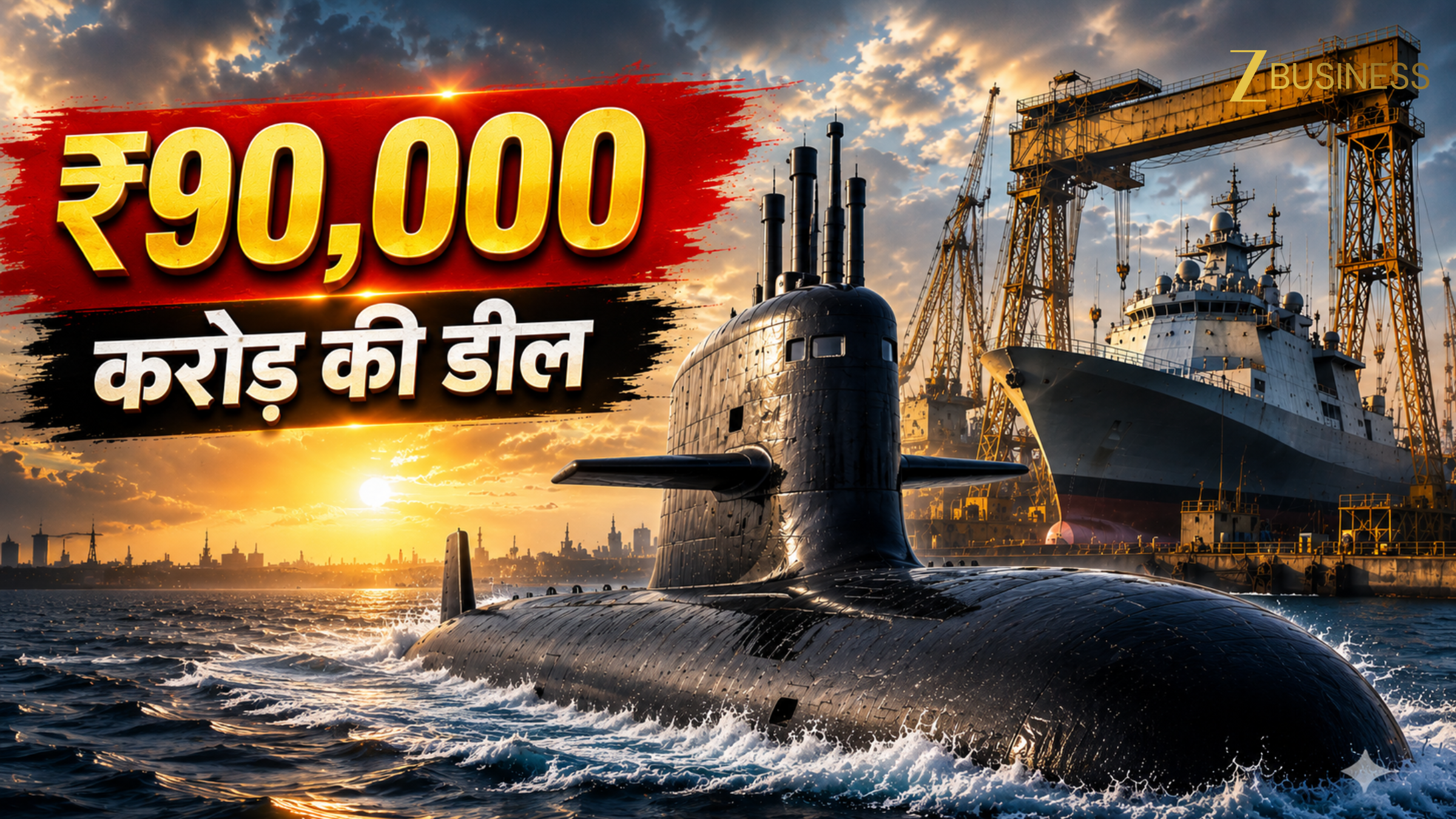 इस डिफेंस स्टॉक पर आ रही बड़ी खबर! ₹90,000 करोड़ की पनडुब्बी डील की संभावना, शेयर में दिख सकती है हलचल